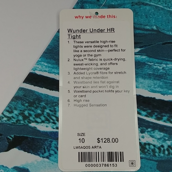 Lululemon Wonder Under HR Tight Sz 10 NWT - Picture 3 of 12